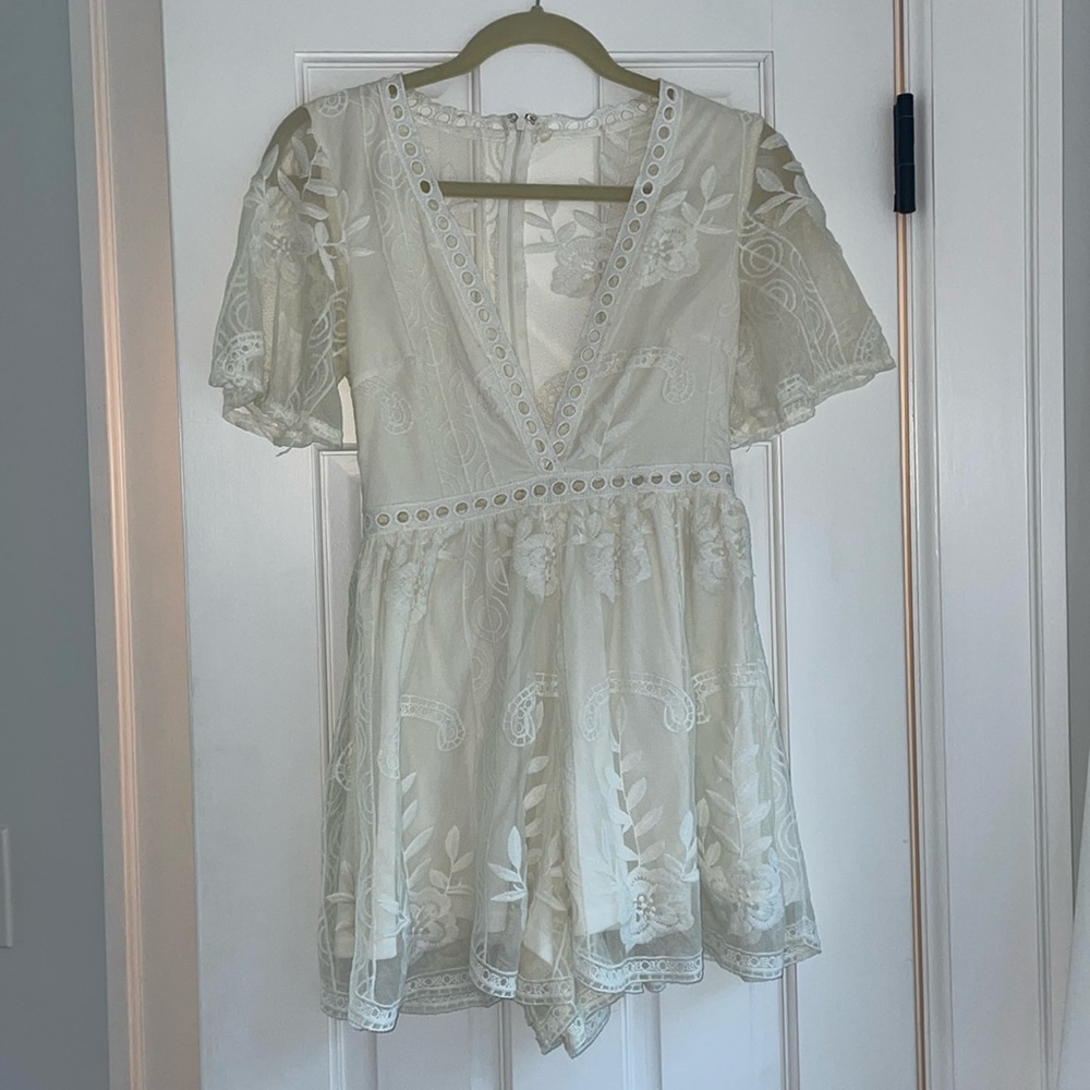 White lace romper